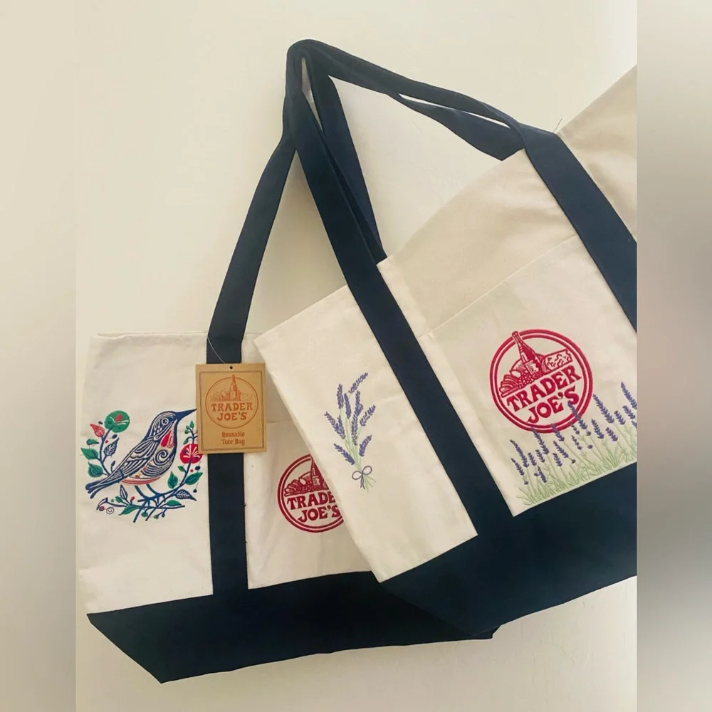 Set of Trader Joe’s Canvas Full size Totes - Picture 3 of 9